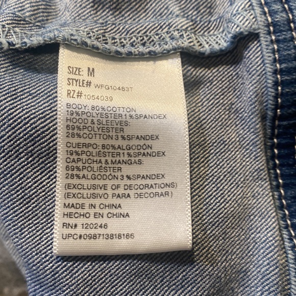 Denim Jacket Wallflower Authentic Denim “The Dreamer Fit” Junior Size M - Picture 12 of 12